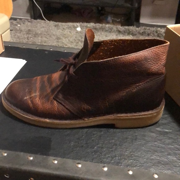 clarks desert boot rust